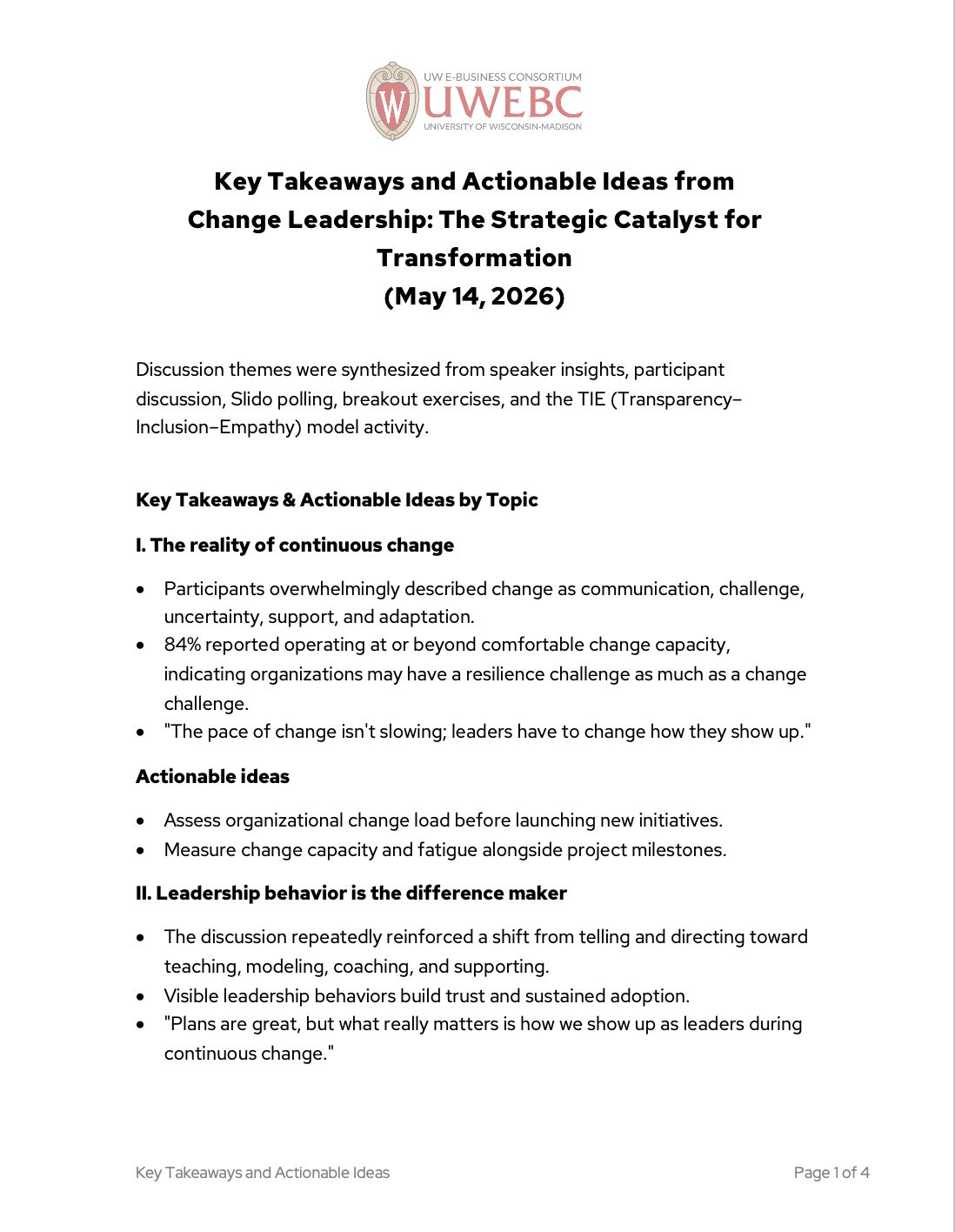 3. Key Takeaways and Actionable Ideas from Change Leadership thumbnail